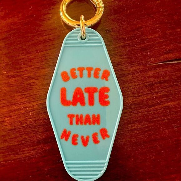 Anthropologie quote bag charm, keychain. - Picture 1 of 4